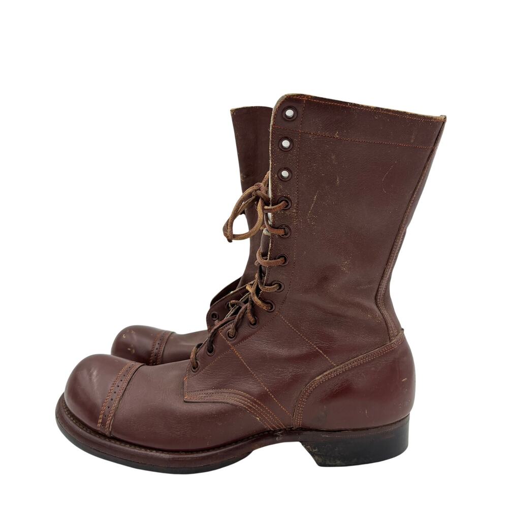 Vintage WWII 1942 Paratrooper Jump Boots International Shoe Co. 9 D